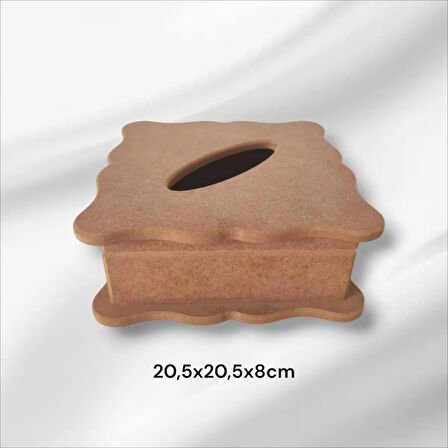 Ahşap Boyanabilir Dekoratif Peçetelik