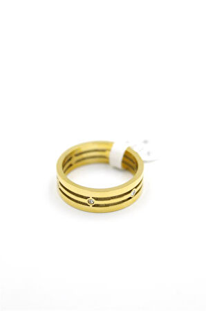 6'lı Çelik Yüzük - Altın
