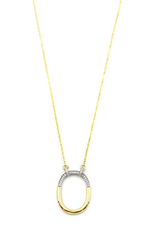 Taşlı Kolye - 14K Altın