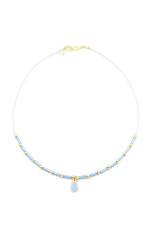 Boncuk Ananas Kolye - Beyaz