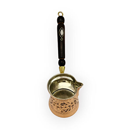 Paşa İşlemeli 4 Kişilik Bakır Cezve