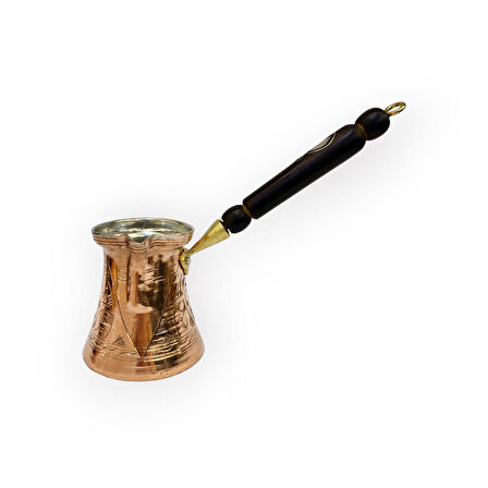 Paşa İşlemeli 4 Kişilik Bakır Cezve