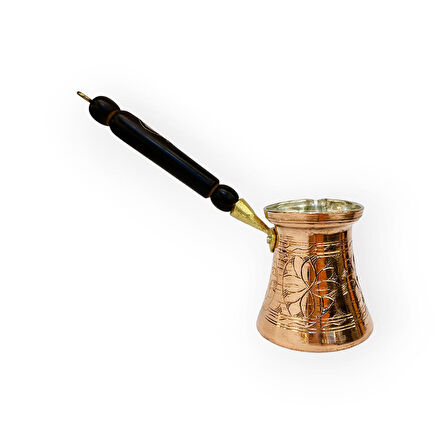 Paşa İşlemeli 4 Kişilik Bakır Cezve