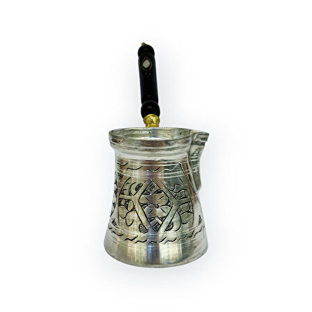 Paşa İşlemeli 4 Kişilik Kalaylı Bakır Cezve