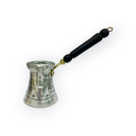 Paşa İşlemeli 4 Kişilik Kalaylı Bakır Cezve