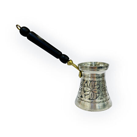 Paşa İşlemeli 4 Kişilik Kalaylı Bakır Cezve