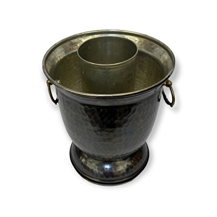 100’lük Oksideli El Dövme Bakır Şişe Soğutucu