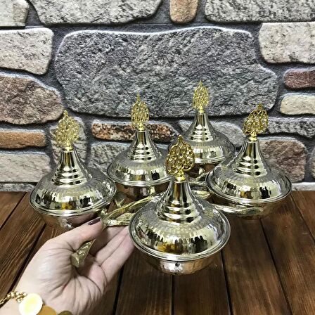 5’li Bakır Zeytin Dalı Çerezlik ve İkramlık