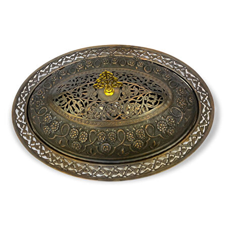 40 cm Ottoman Bakır Kayık Sahan