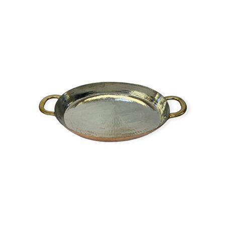 Orta Boy Oval Bakır Tava