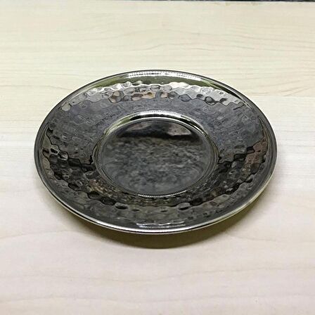 Dövme Bakır Çay Tabağı