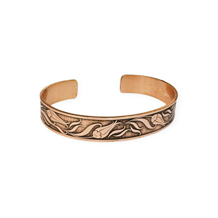 Lazer Motifli, Dualı Bakır Bileklik