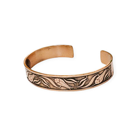 Lazer Motifli, Dualı Bakır Bileklik
