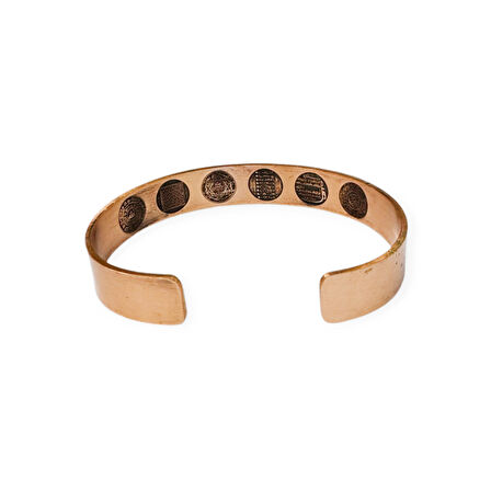 Lazer Motifli, Dualı Bakır Bileklik