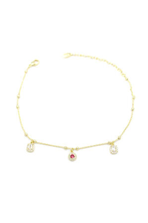 Taşlı Halhal - Altın