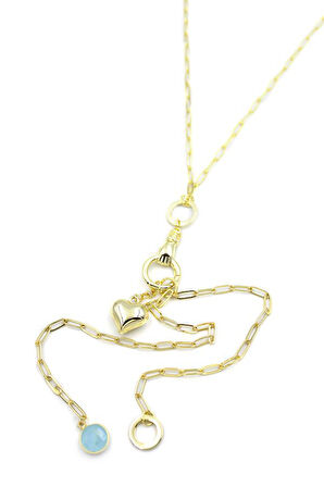 Kalp Y Kolye - Altın