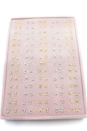 140'lı Standlı Harf Tragus Küpe - ÇOK RENKLİ