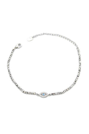 Dorika Boncuk Göz Bileklik - Gümüş