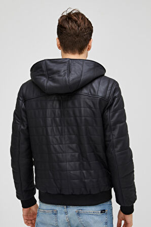 Liberus Siyah Erkek Deri Mont