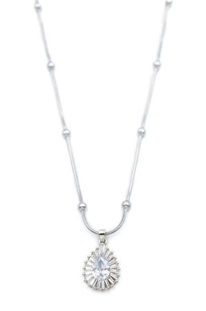 Taşlı Kolye - Gümüş