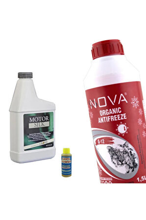 Motor Koruyucu Bor Katkısı + 1.5Lt Antifriz | Motor Silk Bor İçerikli Yağ Katkısı