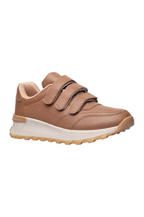 Kadın Cırtlı Kolay Giyilebilir Mevsimlik Sneaker Spor Ayakkabı TABA