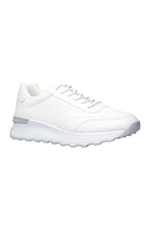 Kadın Bağcıklı Kolay Giyilebilir Mevsimlik Sneaker Spor Ayakkabı BEYAZ