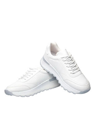 Kadın Bağcıklı Kolay Giyilebilir Mevsimlik Sneaker Spor Ayakkabı BEYAZ