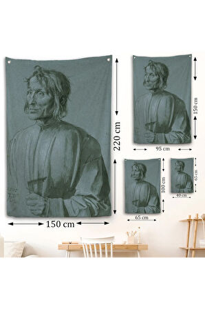 Albrecht Dürer - Mimar Hieronymus von Augsburg Duvar Örtüsü-7421