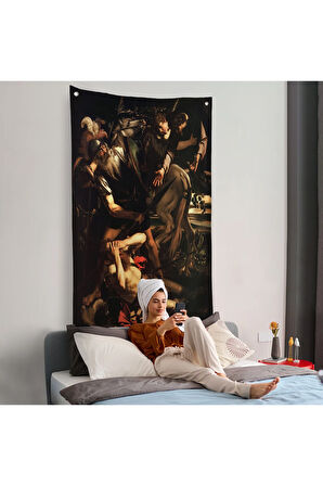 Caravaggio - Aziz Paul'un Dönüşümü Duvar Örtüsü - The Conversion of Saint Paul-7423