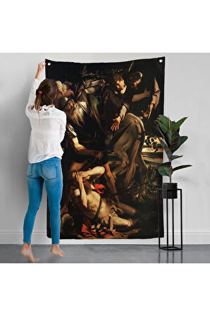 Caravaggio - Aziz Paul'un Dönüşümü Duvar Örtüsü - The Conversion of Saint Paul-7423