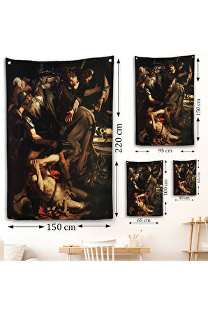 Caravaggio - Aziz Paul'un Dönüşümü Duvar Örtüsü - The Conversion of Saint Paul-7423