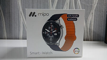 Mipo S22 Akıllı Saat Gümüş Mavi Turuncu