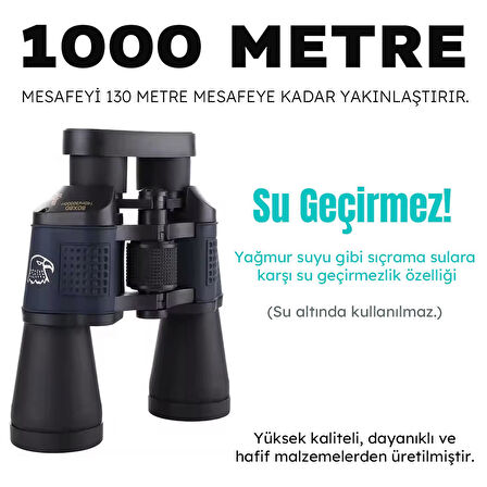 Upway Yüksek Kaliteli Çift Katman Lensli HD 80X Su Geçirmez Profesyonel Binocular Dürbün 