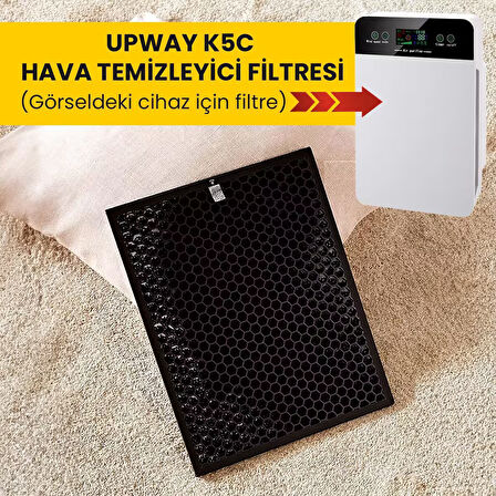 UpWay K5C Hava Temizleyici İçin Çok Katmanlı Aktif Karbonlu Hepa Filtre