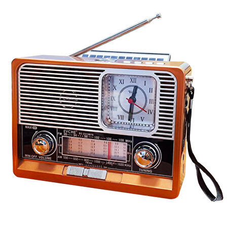 Upway Güneş Enerjili Fenerli Şarjlı Retro Bluetooth Hoparlör FM AM SW Nostaljik Acil Durum Radyosu