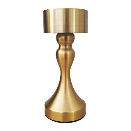 UpWay Dekoratif Retro Modern Tarz Dokunmatik 3 Modlu Şarjlı Golden Masa Lambası