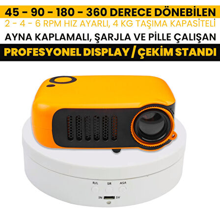 UpWay Motorlu Şarjlı 360° İleri Geri Dönebilen Hız Ayarlı Ürün Gösteri Standı 