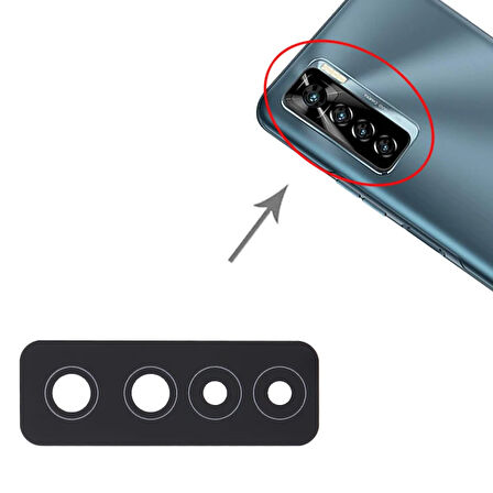 Tecno Uyumlu Camon 17 Pro Kamera Lensi Cam CG8, CG8h