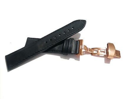 Fado Her Saate Uygun  Kelebek  Toka  22  mm   Hakiki Deri (235) ROSE  TOKA  SİYAH