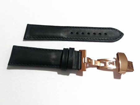 Fado Her Saate Uygun  Kelebek  Toka  22  mm   Hakiki Deri (235) ROSE  TOKA  SİYAH