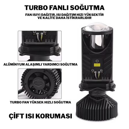 H4 Lazer Mercekli Far Ampulü Ufuk Çizgili Otomobil Araç Motosiklet Uyumlu Profesyonel Mini Projektör LED Beyaz Led Xenon Lamba Şimşek Etkili Uzun Kısa 2 Adet 9/36v