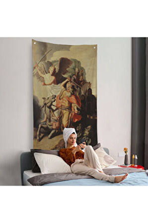 Rembrandt van Rijn - Peygamber Balaam'ın Eşeği Duvar Örtüsü - The Donkey of the Prophet Balaam-7425