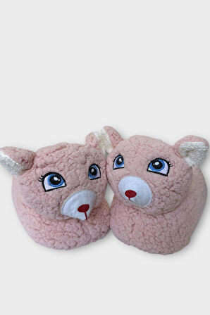 Kadın Sevimli Hayvan Figürlü Panduf Ev Botu PUDRA