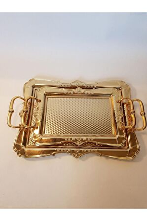 Dalgıç 2'li Gold Metal Tepsi