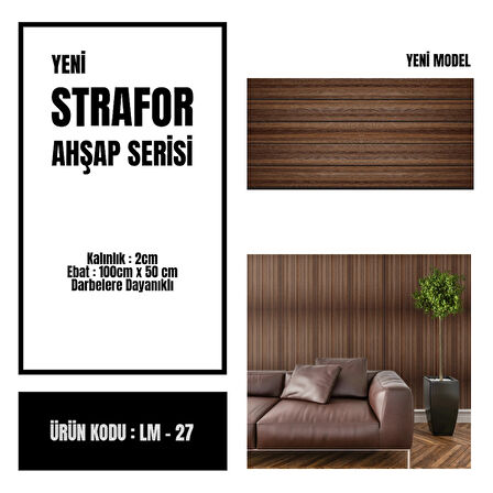 Ramsoy Ahşap Desen Strafor Panel 100x50 cm - Model LM-27 