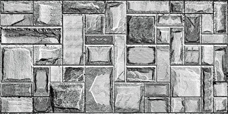 Ramsoy Kare Taş Desen Strafor Panel 100x50 cm - Model 110-12