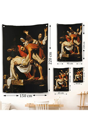Caravaggio - İsa'nın Gömülmesi Duvar Örtüsü - The Entombment of Christ-7427
