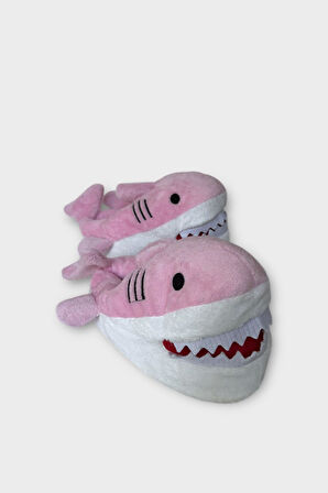 Kadın Köpek Balığı Figürlü Panduf PEMBE