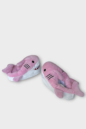 Kadın Köpek Balığı Figürlü Panduf PEMBE